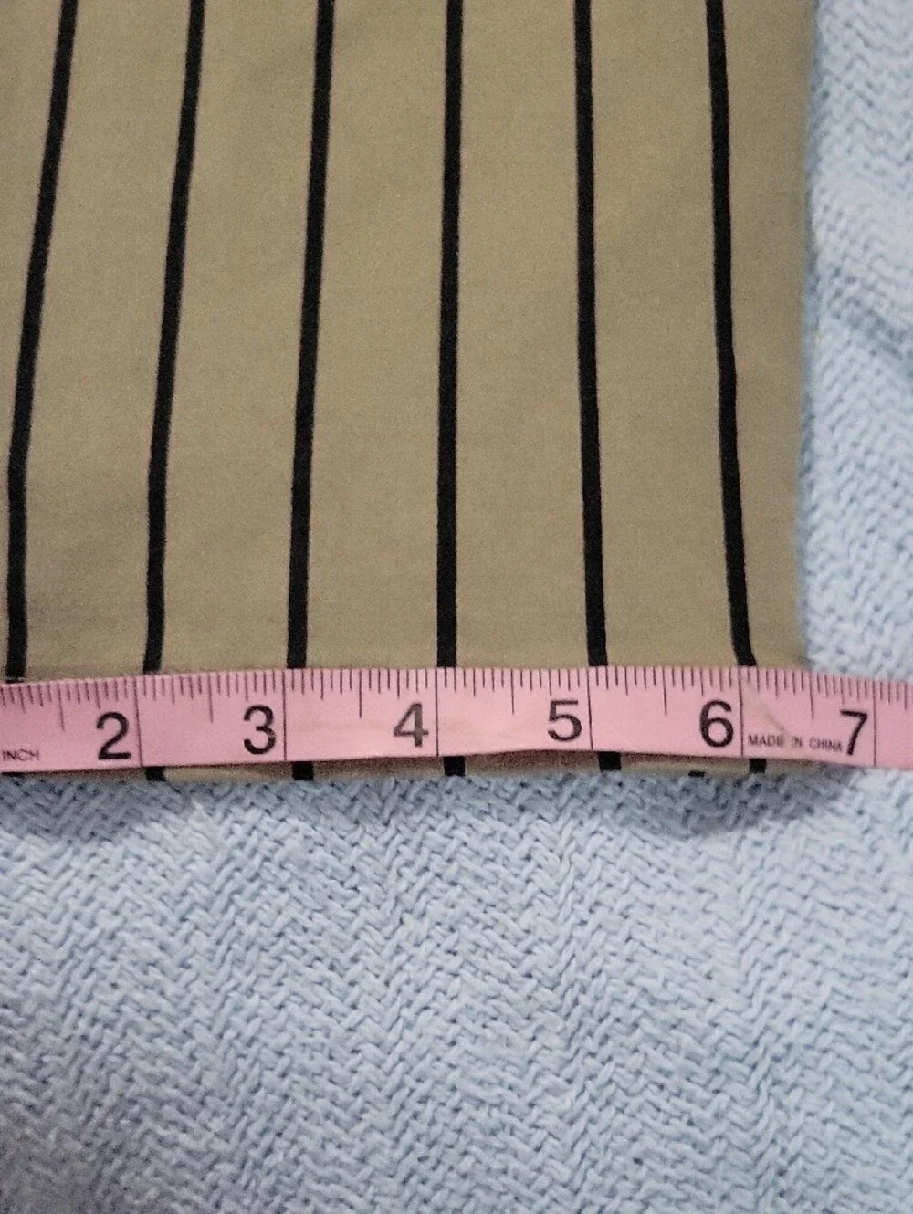 Mod Ref Olive Green and Black Striped Capris